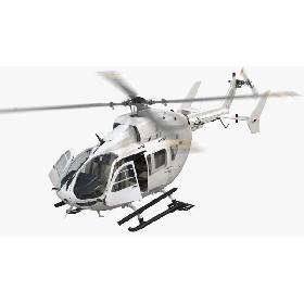 Twin Engine Light Utility Helicopter Rigged 3D model